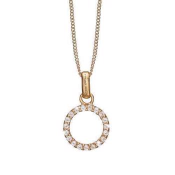 Christina Collect gold-plated sterling silver Topaz Circle Beautiful circle pendant set with 20 white topaz, model 680-G06